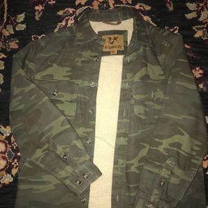 Camouflage Sherpa lined jacket
